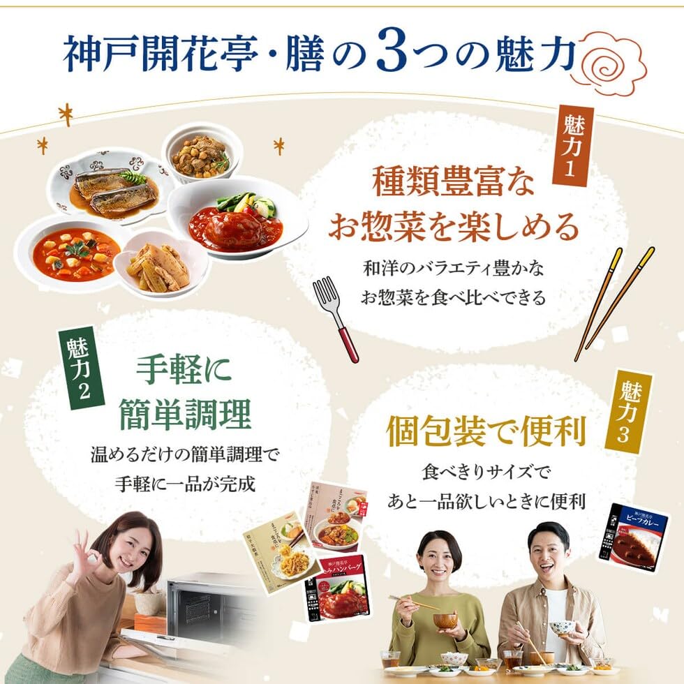 Retort food room temperature storage assortment Zen Kobe Kaikatei meat side dishes 10 meals set hamburger microwave stockpiling domestic dried