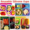 40 Pcs Lunch Box Dividers Set Reusable Silicone Cupcake Liners Baking Muffin Cups Heat Resistant Divider Cups for Lunchbox Bento Box