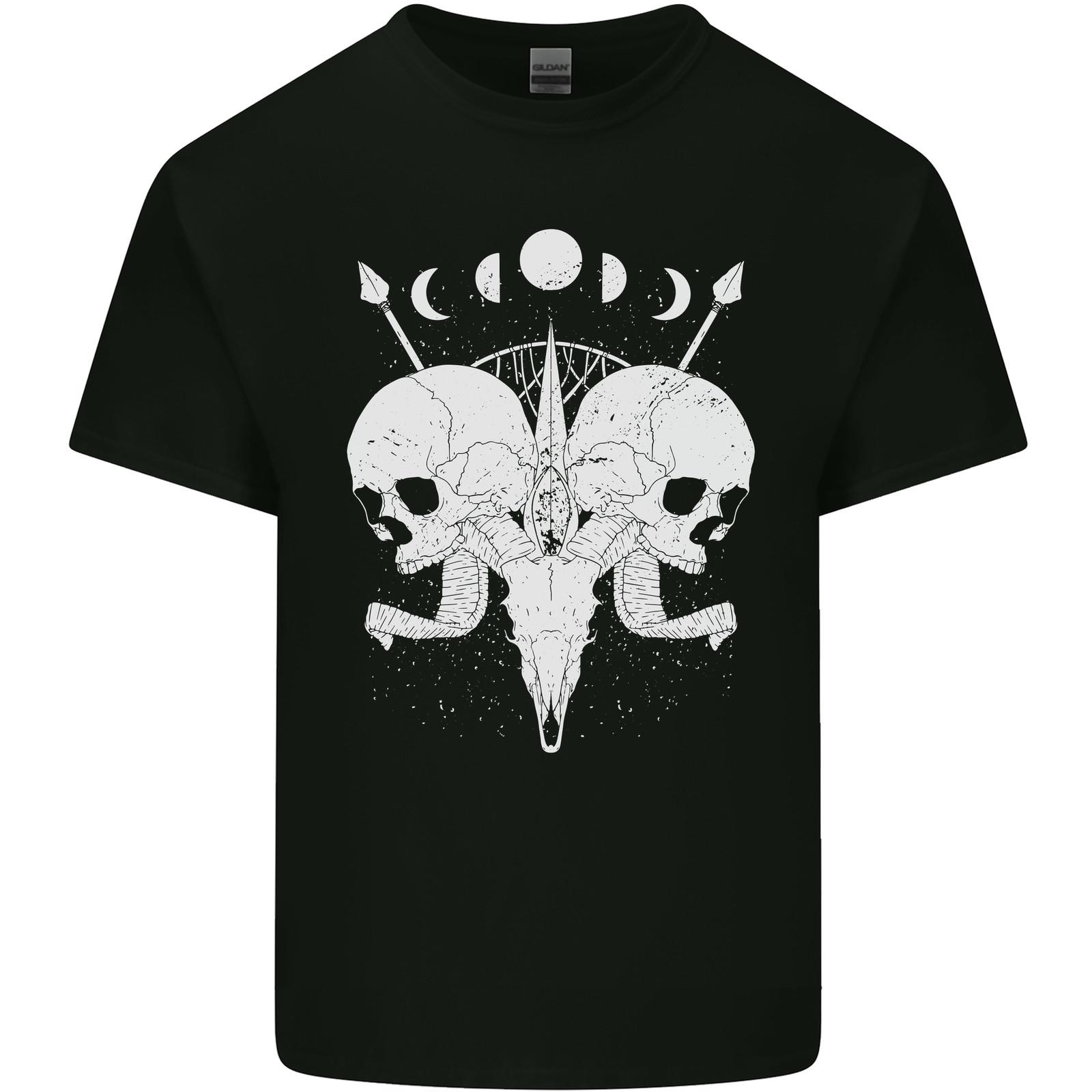 

Moon Skulls Mens Light Cotton T-Shirt Mens Womens Tees Top M