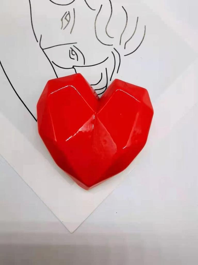 Big Heart Fridge Magnetic Stickers 3D Sweet Heart Shape Decor for Refrigerator Kawaii Magnetic Stickers for Home Decoration