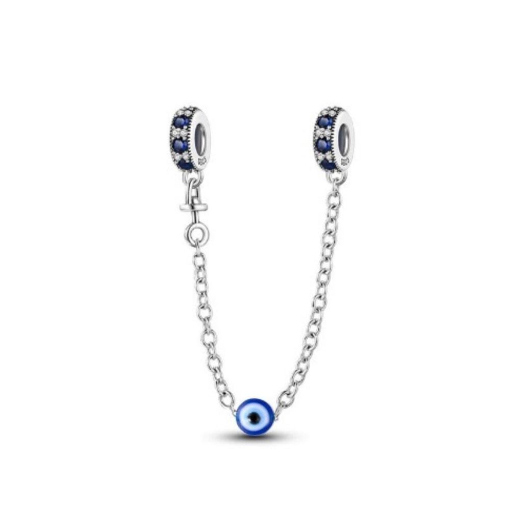 European Copper Original Rose Leaf Safety Chain Charm Beads Diy Gift Fit Original Pand Bracelet For Women