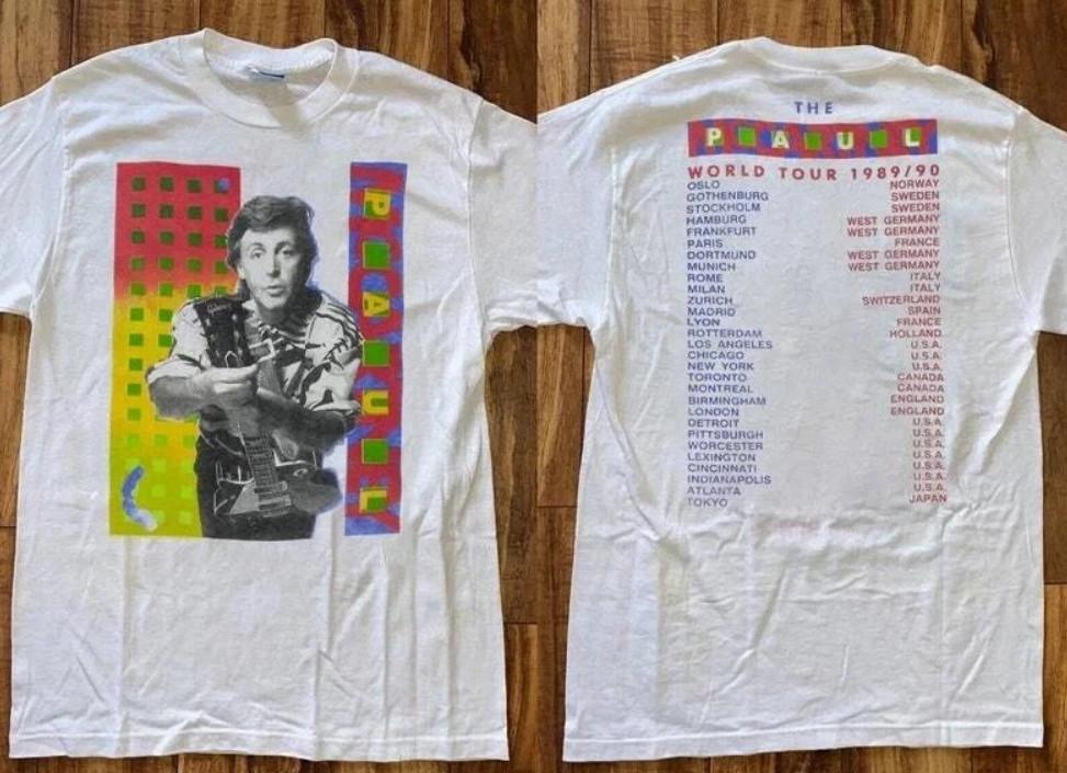 Paul Mccartney World Tour 198990 TShirt Paul Mccartney TShirt Unisex T-Shirt XL