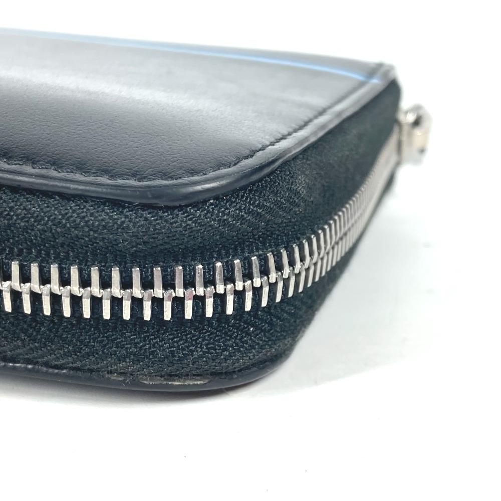 Prada 2ML317 Logo City Sports Zip Around Long Wallet Leather Black/blue