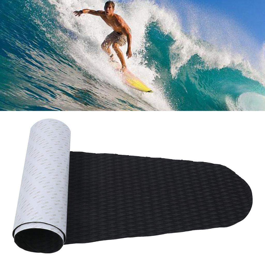 EVA Anti-Rutsch-Pad Rautenmuster mit Klebeband für Deck Surfbrett (schwarz)