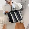 Canvas Große Tasche Damen Große Kapazität Neue Mode Schulter Große Tasche Lässig Tragbar Pendler Tragetasche