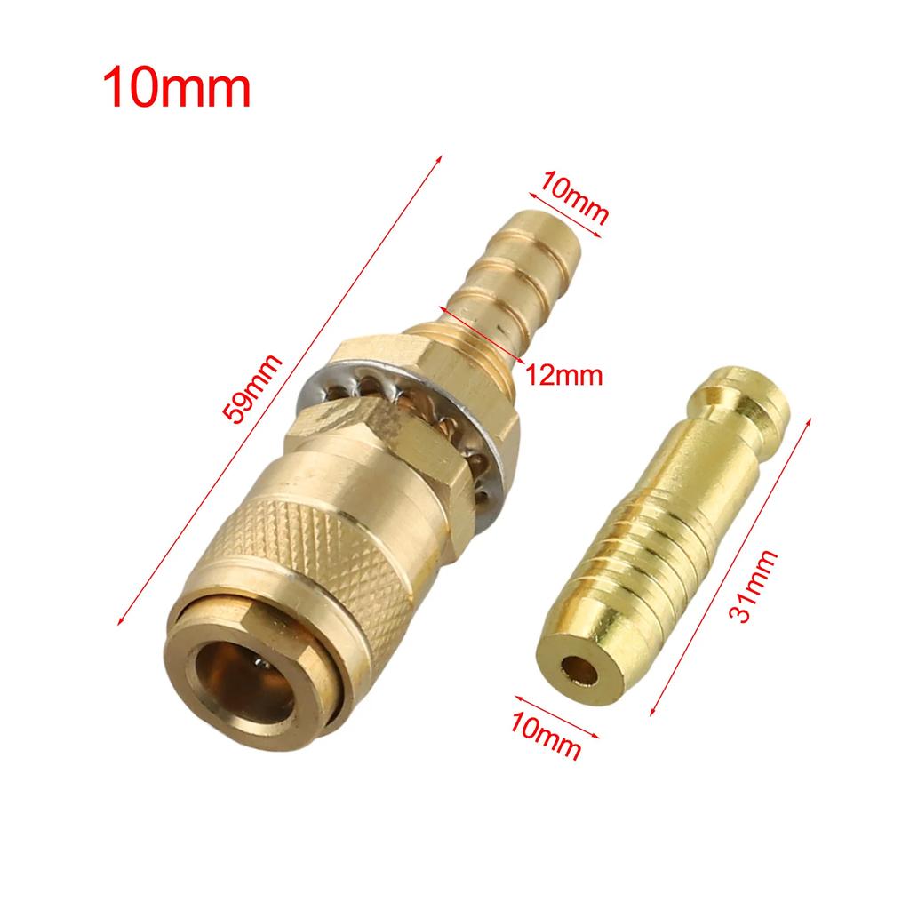 TIG Welding Compatible Gas & Water Quick Connector 10mm Inner Diameter For Tube Fitment with Reliable Performance