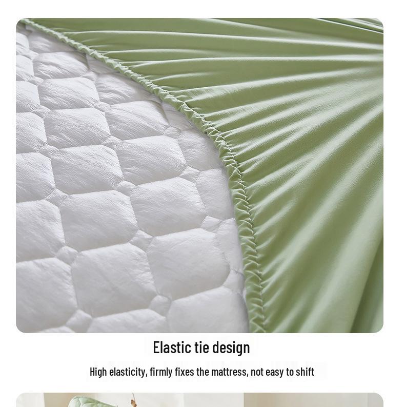 Class A Waterproof Quilted Mattress Protector - Dustproof, Skin-Friendly, Single/Double Bed Cover.