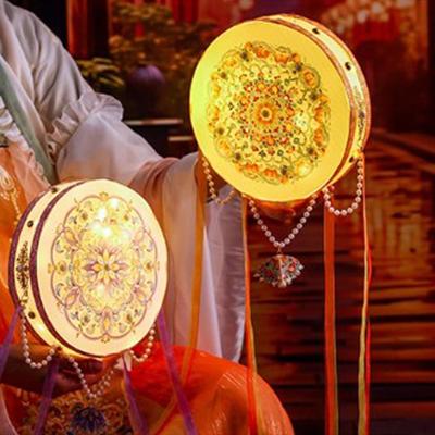 Intangible Cultural DIY Mid-Autumn Festival Lantern DIY Material Bag Handmade Hand -held Luminous Lantern 3D Traditional