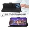 DIERFENG DF-03 Drop-proof Phone Case for iPhone 13 Mini 5.4 inch,Stand Wallet PU Leather Lines Imprinted Cell Phone Cover