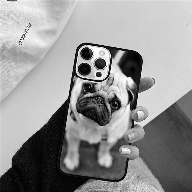 Animal Butterfly Dog Pug Phone Case Cover For iPhone 17 Air 15 16 14 13 12 Pro Max 11 Pro Max Plus Coque Shell