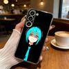 H-Hatsune Anime Miku Phone Case For Samsung Galaxy S24 S25 S23 S22 S21 Plus S24 S25 Transparent Cover Case