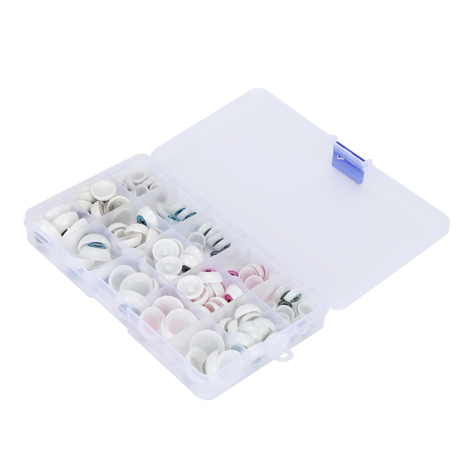 

120 шт. кукольные глазные яблоки полукруглые пластиковые глаза красочные DIY ремесленные материалы аксессуары для Хэллоуина