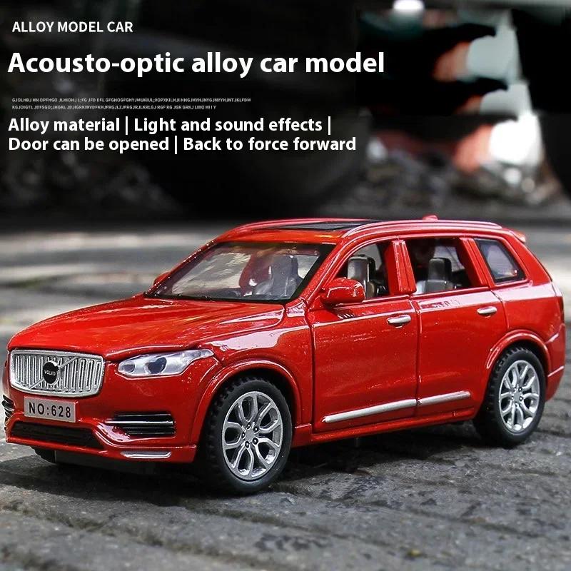 AAAZC1 1:32 VOLVO XC90 SUV Alloy Car Model Diecast Metal Model Sound & Light Children Toys Home Decoration Ornaments Gift for Children