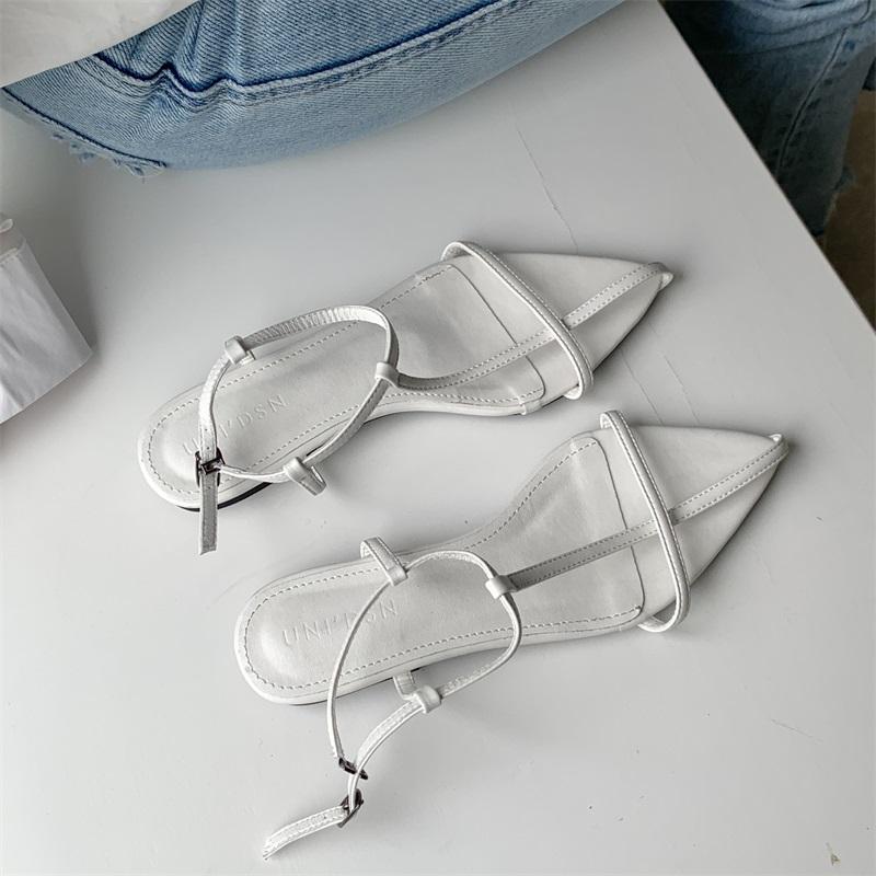 Bailamos Women Summer Flat Sandals Fashing Narrow Band Modern Sandals Women Casual Beach Shoes Sandalias Mujer