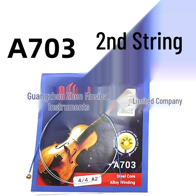 Alice A703 Violin String Set - Includes 1st, 2nd, 3rd, and 4th Strings and Accessories