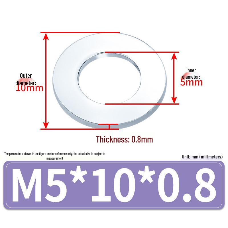 Extra Large Galvanized Metal Flat Washer (Sizes M1.6-M14)