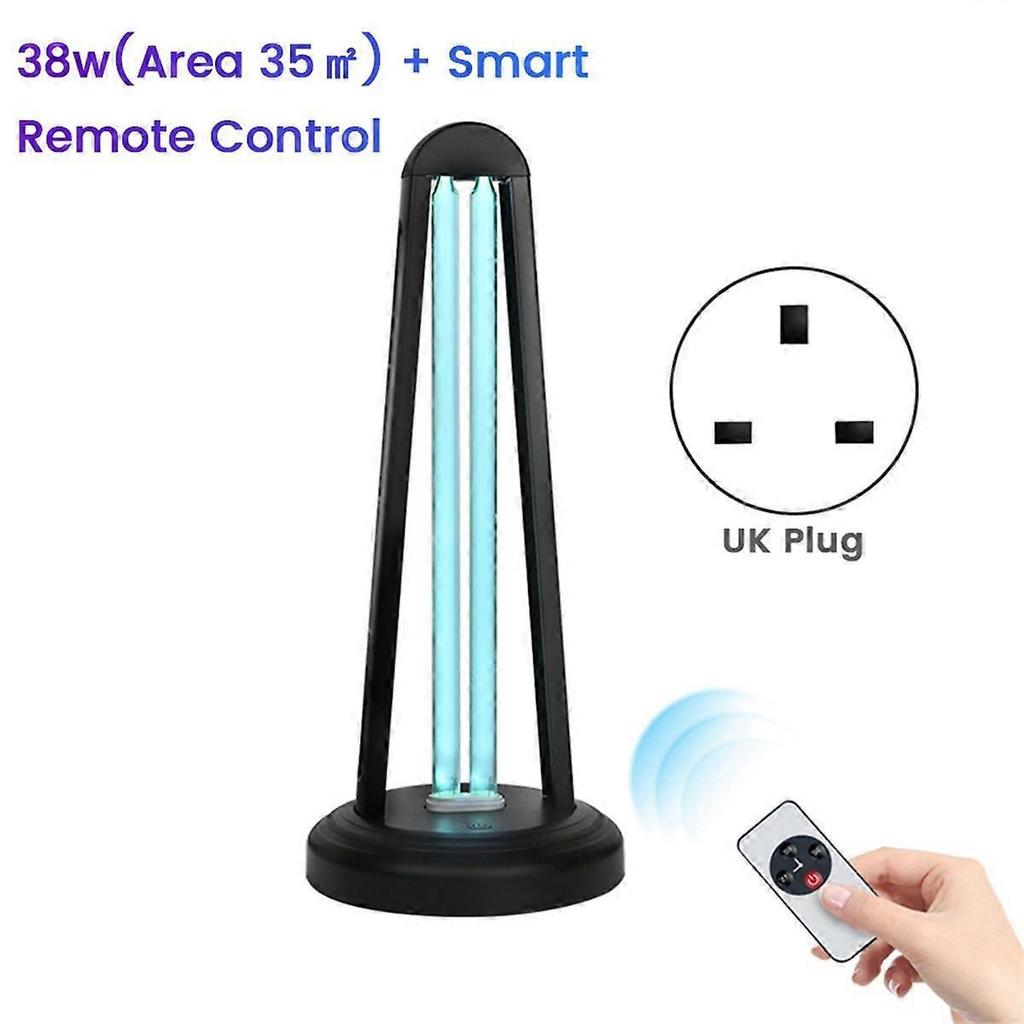 UV Disinfection Lamp Household Mite Lamp for 35 38W UV + Double UK Plug