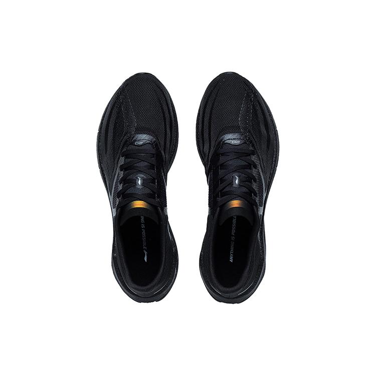 Li Ning Super Light 20 Fashion Odporne na ścieranie Oddychające Niskie Buty do biegania Męskie Czysta czerń ARBT001-7