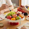 360° drehbare Obst-Wasserfilterschale, abtropfende Snack-Aufbewahrungsplatte, Wohnzimmer