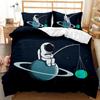 Cartoon Bedding Set 3D Printing Cosmonaut 2-3 Piece Set (No Core) Suitable for Bedroom Duvet Cover Set Gift Home Textiles Decor