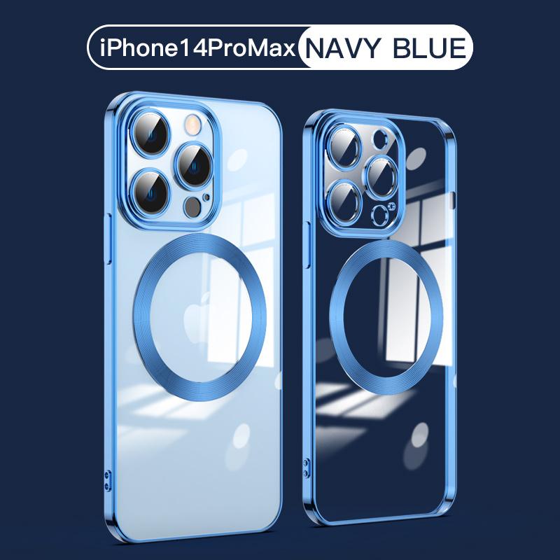 Fashion Magnetic Case for 14  Magsafe Transparent Cover for IPhone 14 13 12 11 Pro Max 14 Plus Plating Clear Soft Silicone Wireless Charging Cover