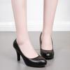Fashion women Single Shoe Work Shoes Women's Pumps Black Professional Interview High Heels Mid Heeled Work Shoes size 34-42