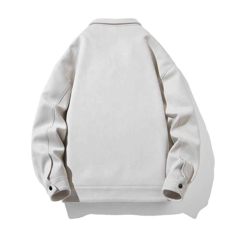 Spring and Autumn Men's New Korean Tooling Color Matching Trendy Jacket Boys Simple Trendy Casual Jacket Women
