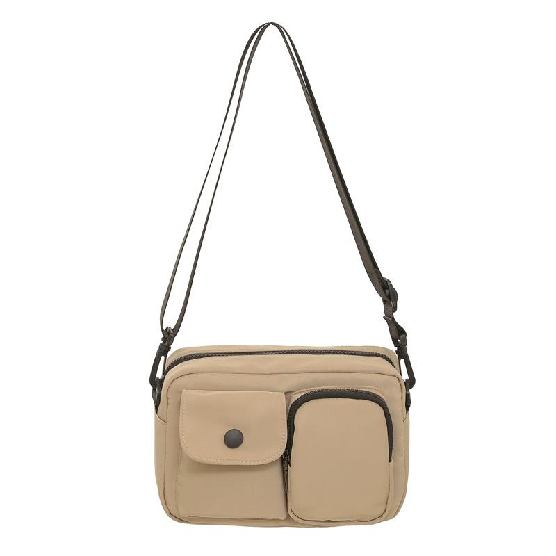 Wind small bag, new small square bag, unisex messenger bag, fashionable and lightweight nylon cloth shoulder bag.