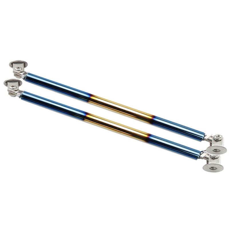 20cm Universal Car Splitter Rods Racing Adjustable Stainless Steel Front Bumper Lip Support Tie Bar Kit Saving Drilling Hole
