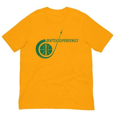 Retro Grafik T-Shirt Vintage Basketball NBA Seattle Supersonics Logo Tee