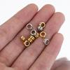 10pcs 6mm Stainless Steel Loose Beads Gold Color Big Hole Spacer Beads for DIY Jewelry Making Beads Bracelet Necklace Findings