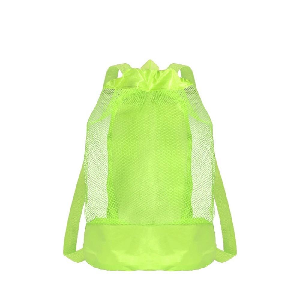 Sand-Resistant Beach Backpack Extra-Large Drawstring Closure Mesh Beach Bag Adjustable Straps Net Backpack Bags