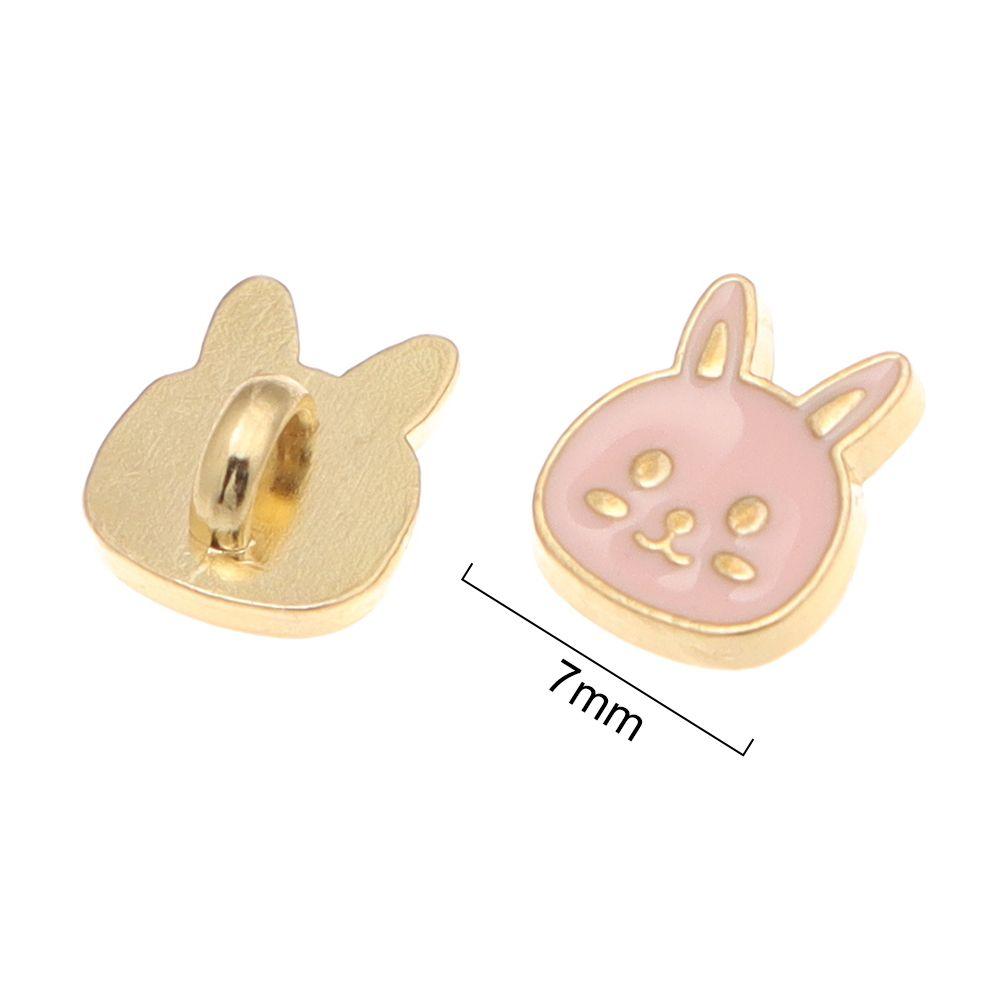 20Pcs Metal Mini Buttons For Doll Clothes Sewing Decoration DIY Cute Rabbit Buckles 1/6 Dolls Clothing Accessories High Quality
