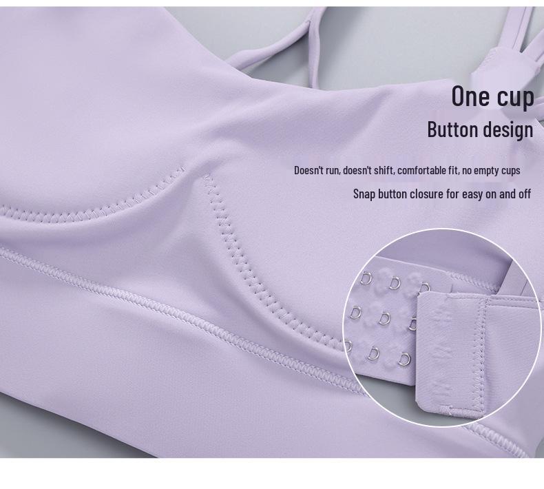 Soutien-gorge de sport de yoga antichoc à bretelles fines - Sèche rapidement, galbant et design dos magnifique