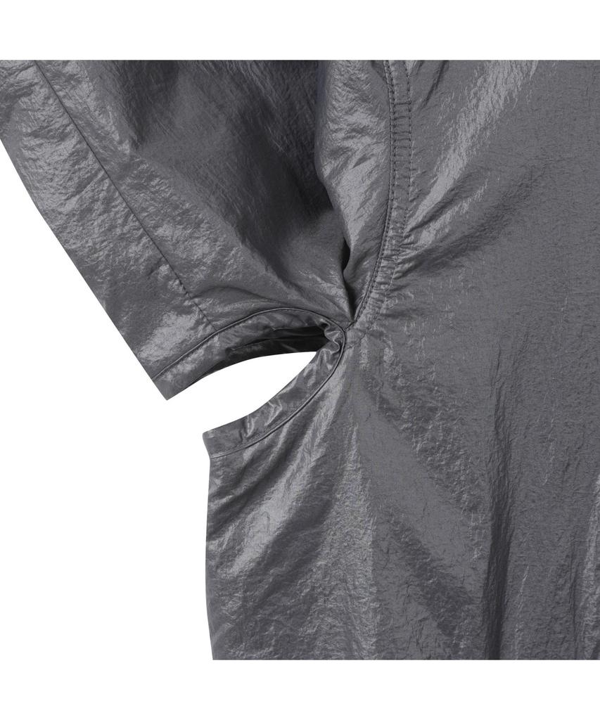 Customellow Gray Padding Cardigan Jacket Cwuas25112Gyd