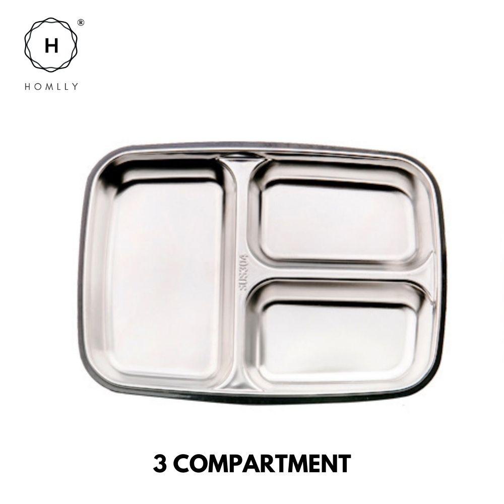 Homlly Compartment Stainless Steel Thermal Bento Lunch Box
