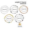 SHIXIN 2026 New 7 Pcs/Set Stackable Starfish Pendant Bracelet for Women Vintage Elegant Rice Beads Bangle Summer Beach Jewelry