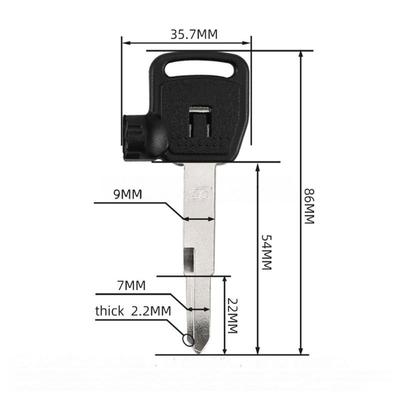 1Pcs Scooter Magnet Anti-Theft Lock Blank Key Moto Replace Uncut Keys For Ct250 300 400 Racing Kcc Acc Dynamic 125 For Kymco