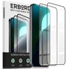 2x Tempered Glass for iPhone 16, ERBORD 3D Full, Full-screen Glass