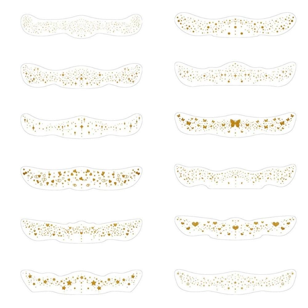 DIY Collarbone Freckle Tattoo Butterfly Star Dots Heart Bronzing Sparkle Face Temporary Tattoo Clavicle Chest Position