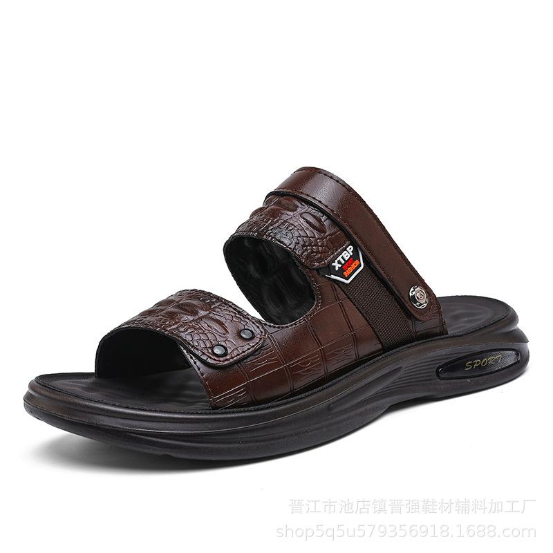 

Летние новые сандалии с подошвой-воздушной подушкой на всю стопу, нескользящие, мужская повседневная пляжная обувь, уличная спортивная обувь, крутые тапочки, повседневная обувь 44 коричневый