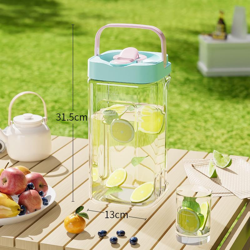 Portable Large-Capacity Cold Water and Beverage Pitcher for Tea, Juice, and Cold Brew