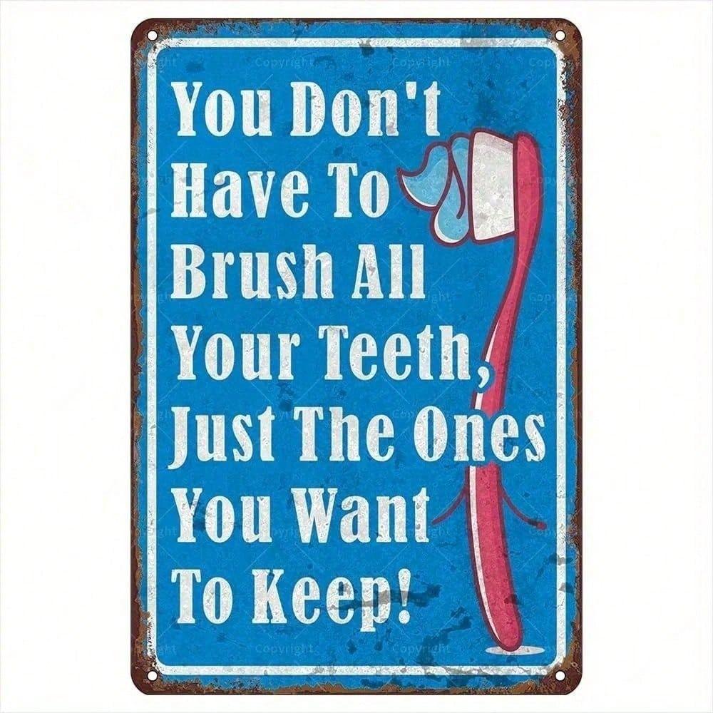 

Vintage Sarcastic Metal Wall Art for Bathroom, Funny Toilet Decor Sign