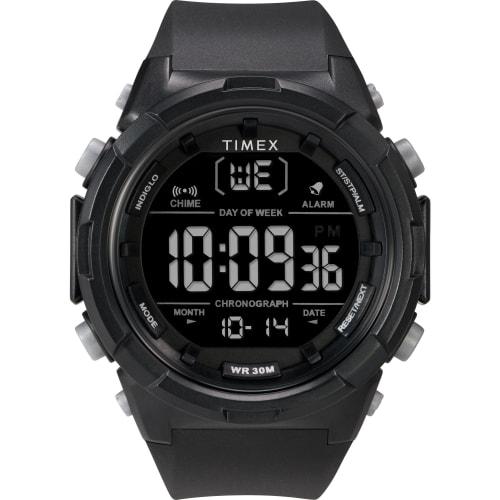 

Timex Men s Digital 50mm Watch - Black Strap, Digital Dial, Black Case, Black/Black/Black Digital, Modern