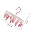 1Pcs Plum Blossom Socks Drying Rack Sturdy Clip Hanger Windproof Drip Hanger Household Clothes Stand Blue Windproof Drying Rack