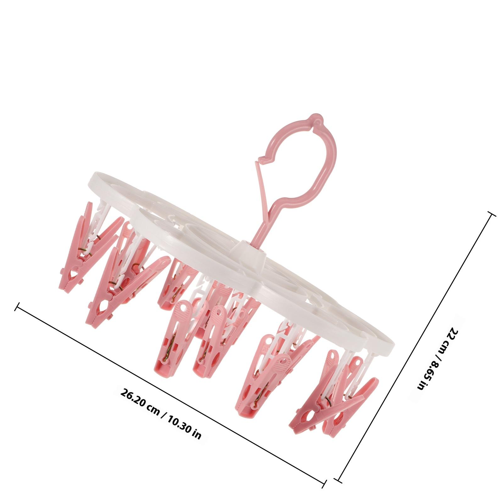 1Pcs Portable Heat Resistant Drip Hanger for Socks Underwear Bras Towels Hats Blue Windproof Drying Rack Household Drip Hanger розовый