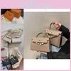 Urban Minimalist 2024 Fashionable Small Shoulder Bag Women's Lock Clasp Pu Handbag