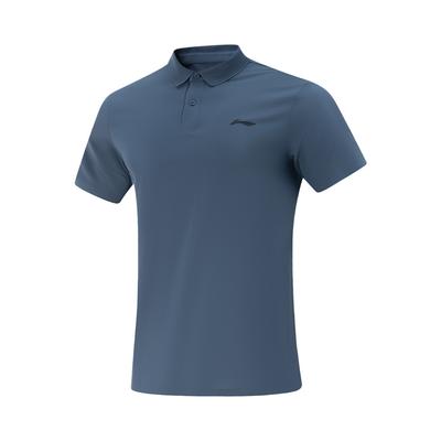 Bequemes Einfarbiges Schnelltrocknendes Vielseitiges Mode-Poloshirt mit Kurzen Ärmeln für Herren Oberteile Mondscheinblau APLV287-8