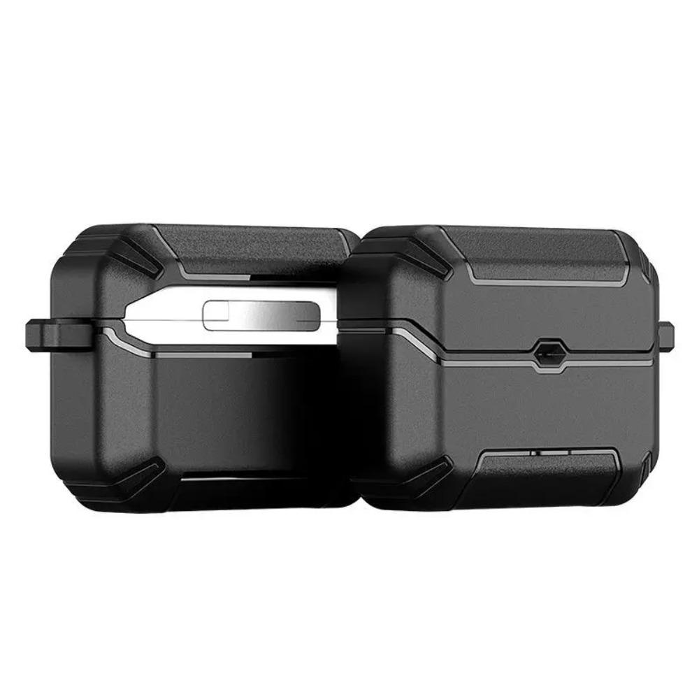 Luxury Armor Bracket Earphone Case For Apple AirPods 4 Pro 3 2 Generation Shockproof Protective Cover For Men