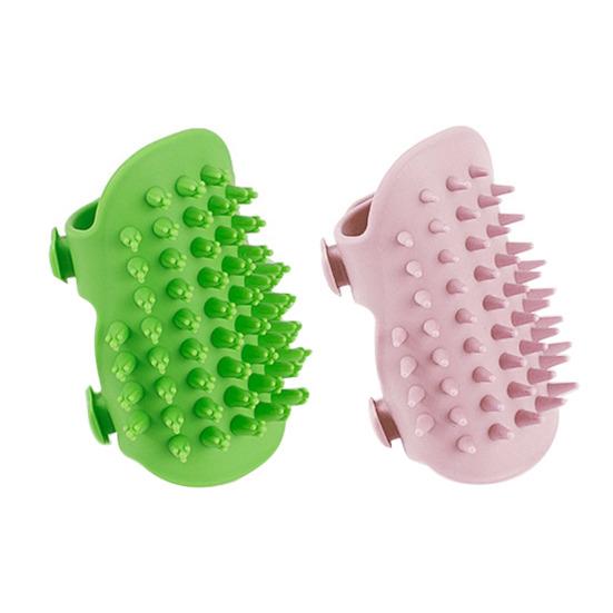 

2 шт. мягкая силиконовая щетка для кошачьей шерсти с функцией массажа, легко чистится B